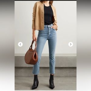 🆕 AGOLDE Riley High-Rise Straight Cropped Jeans